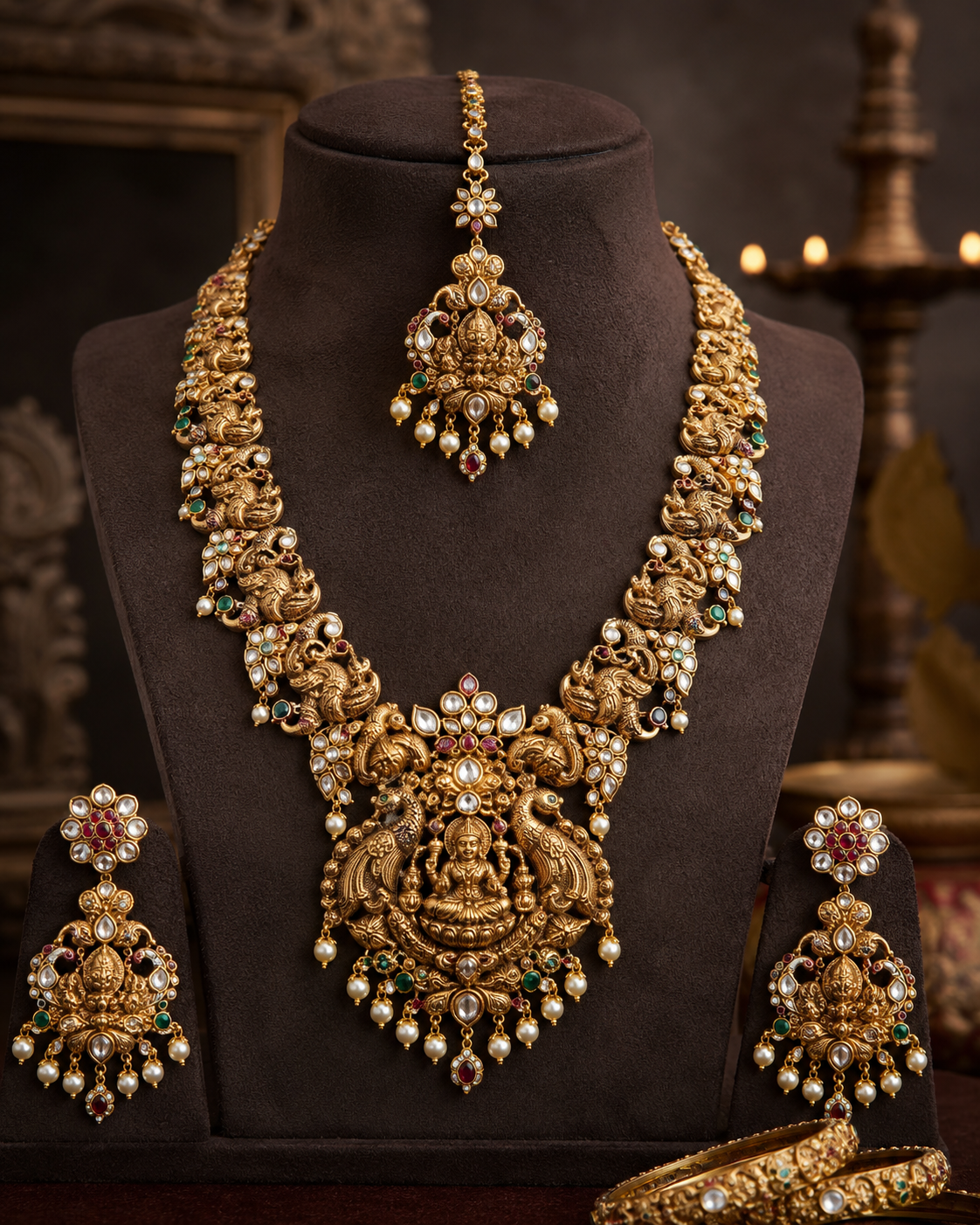 Antique Temple Bridal Set