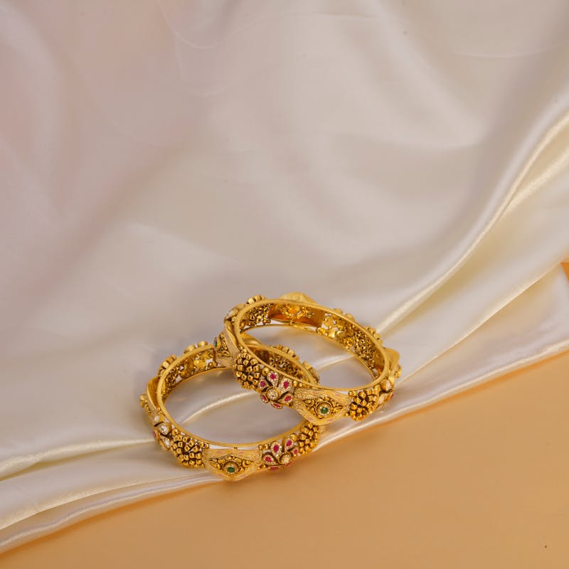 Ruby Polki Bangle Set (Pair)