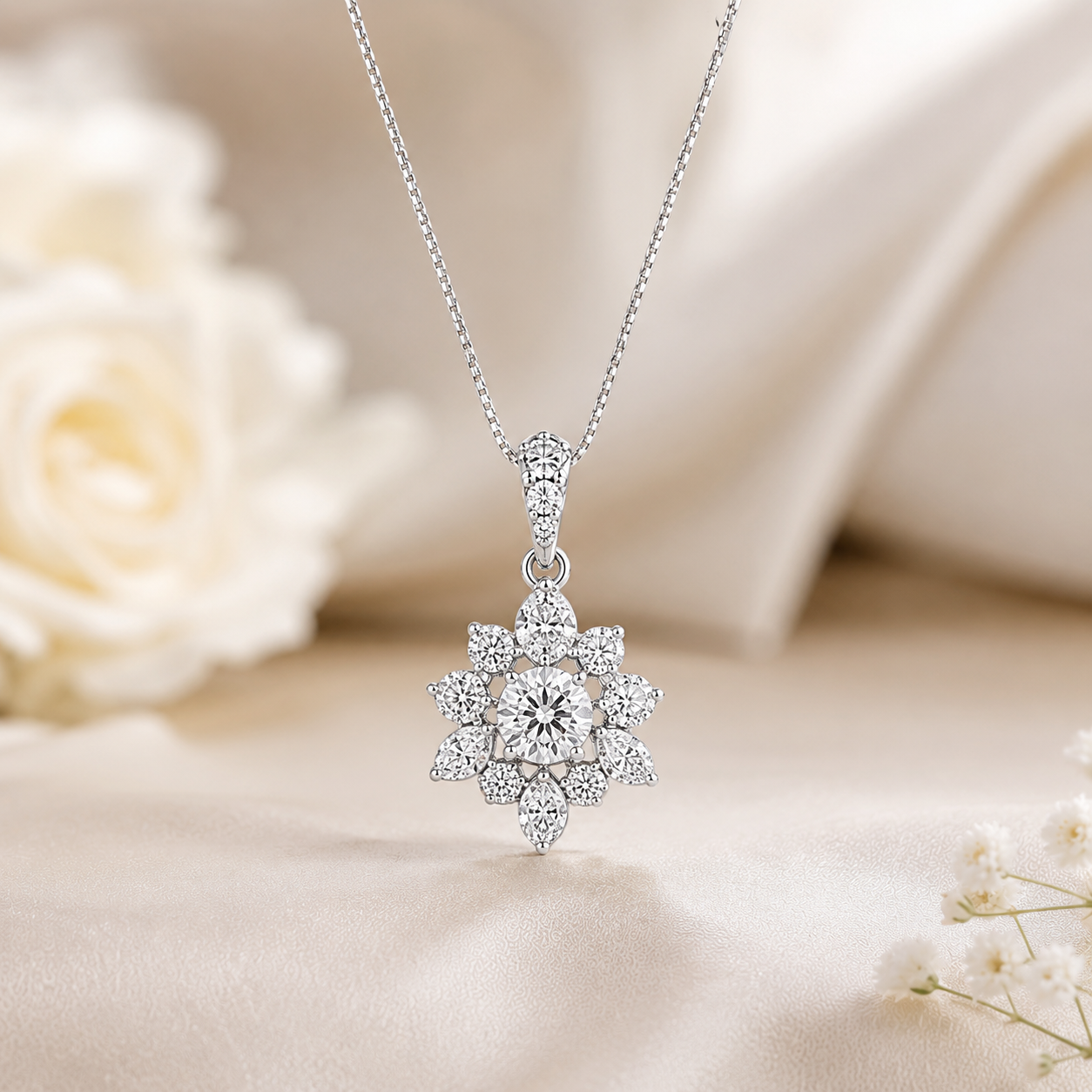 White Gold Diamond Pendant