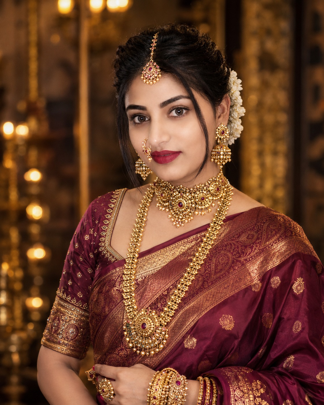 Polki bridal necklace